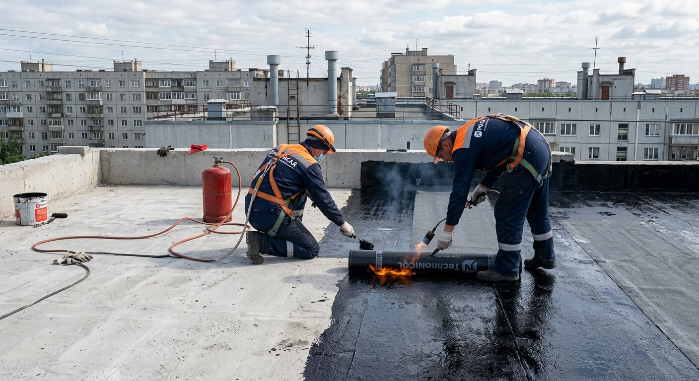Ремонт кровли многоквартирного дома в Санкт-Петербурге — ремонт мягкой кровли МКД с гарантией